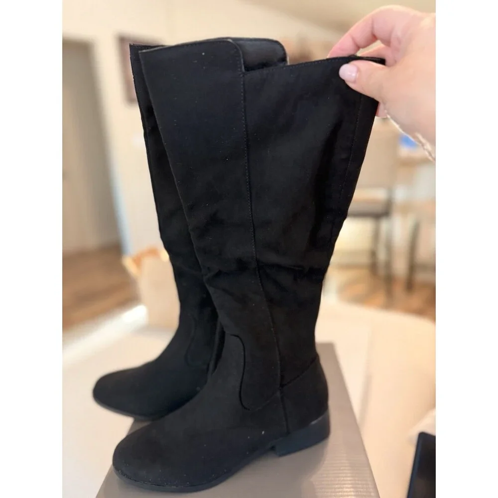 Style & Co. Black Over the Knee Charmaneef Boots NWT 6M